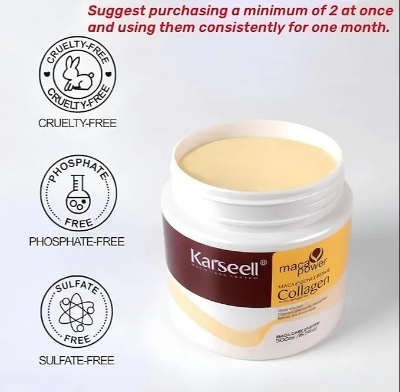 Picture of Karseell Collagen Keratin Straightened Hair Treatment Deep Repair Conditioning 500ml (Original)