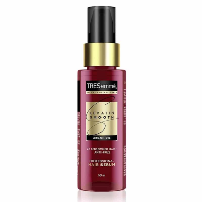 Picture of Keratin Smooth Anti-Frizz Hair Serum 50ml with Argan Oil, for 2X Smoother Hair and Long Lasting Frizz control upto 48H even in 80% humidity