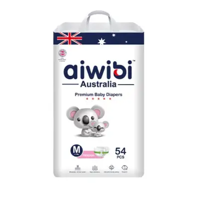 Picture of Aiwibi Australia Premium Baby Diapers M (6-11KG) 54pcs