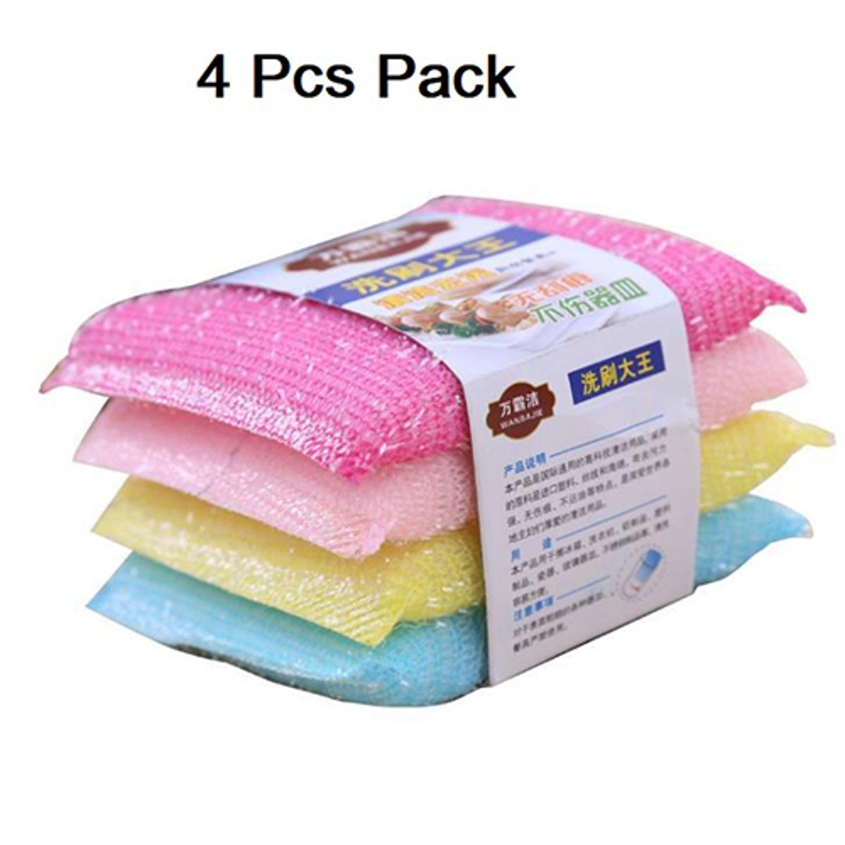 Picture of Kitchen Dish Wash Sponge Cleaning Brush Sponge Scouring Pad (majuni) Pack of 4 piece