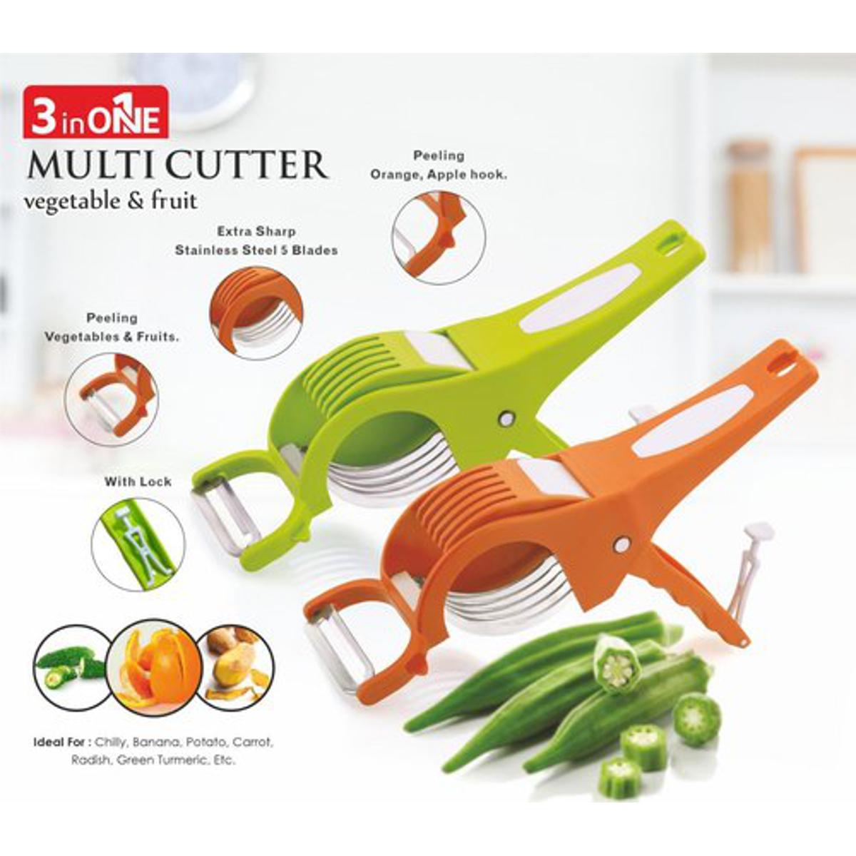 Picture of Multi Cutter With Peeler For Vegetable And Fruit Extra Sharp Stainless Steel - Vegetable Cutter