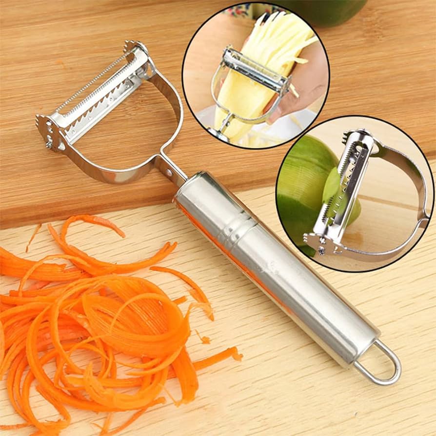 Picture of Kitchen Vegetable Peeler Stainless Steel Melon Planer Double-Head Peeler Household Multiple-Function Fruit And Vegetable Peeler - Double Peeler