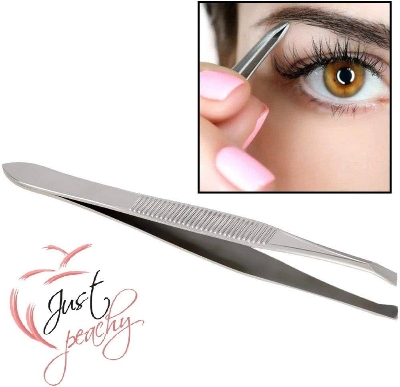 Picture of 9cm Length Stainless Steel Hair Pick Tweezer & hair removal tool for Eyebrows, Facial Hair, Upper Lip, Nose Blackhead Remover (Golden & Silver) - chimta