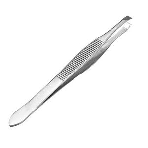 Picture of 9cm Length Stainless Steel Hair Pick Tweezer & hair removal tool for Eyebrows, Facial Hair, Upper Lip, Nose Blackhead Remover (Golden & Silver) - chimta