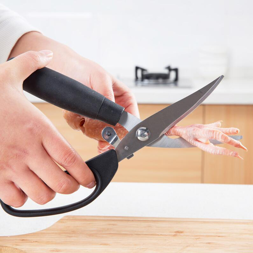 Picture of Super Power Kitchen Scissors Stainless Steel Poultry Scissors Chicken Duck Fish Seafood Cutter Multifunction Kitchen Tools