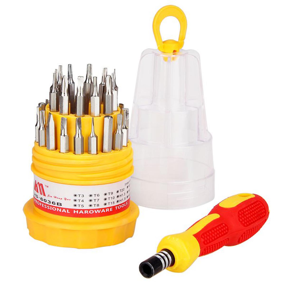 Picture of 31 In 1 Magnetic Screw Driver Kit Magnetic Repair Tool Set Screwdriver Bit Set For Computer Cell Phone Watch Laptop Repair Tool