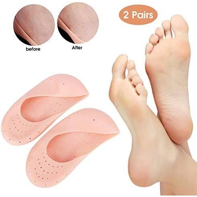 Picture of Anti Crack Heel Socks Smiling Foot Full Length Silicone Protector
