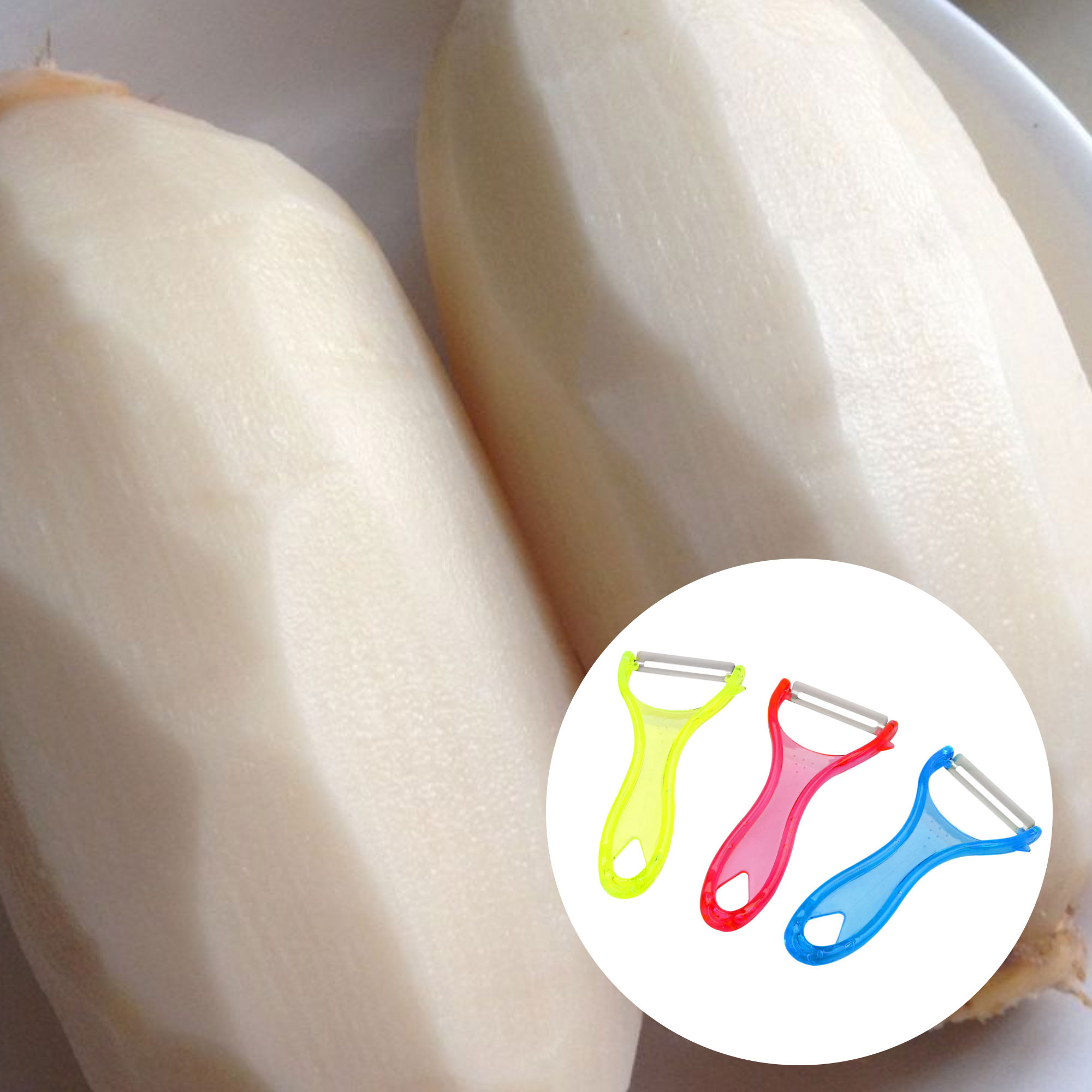 Picture of Kitchen Fruit Vegetable Fast Y Peeler Peeling Tool Tricolor - Multicolor