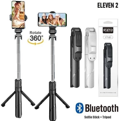 Picture of New XT02 70cm Stretchable Integrated Multi-function Selfie Stick Tripod Light Smartphone Support Mobile Phone Stand 360 Degree - Selfie Stick