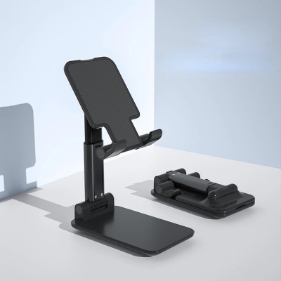 Picture of T1 Mobile Phone Holder Stand Desktop Lazy Bedside Bracket Support Stand Foldable and Hoisting Multi-Function Telescopic Smartphone Holder - Mobile Stand