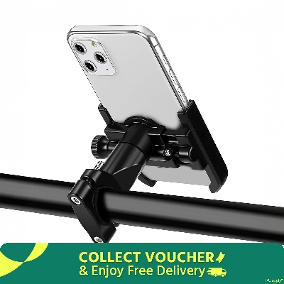 Picture of C1 Motorcycle & Bicycle Mobile Phone Holder 360 Degree Rotating Aluminum Alloy Adjustable  Mobile Holder Phone Mount - bike holder