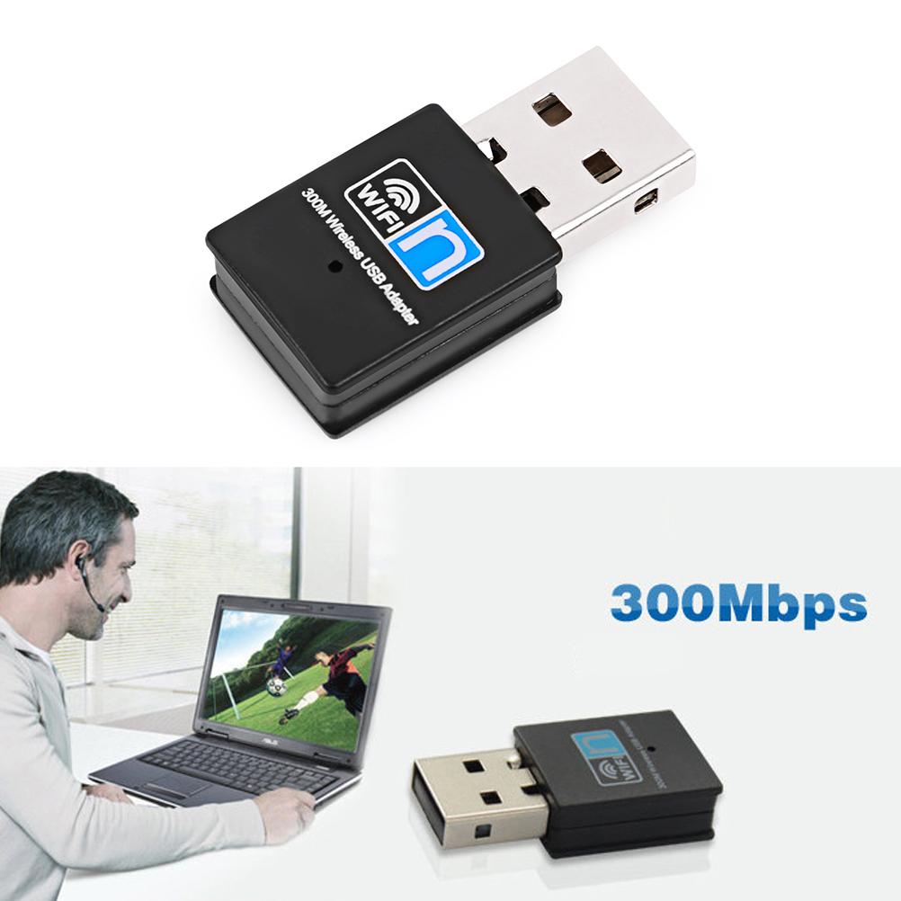 Picture of Wireless Mini USB Wifi Adapter 802.11N 300Mbps USB2.0 Receiver Dongle Network Card For Desktop Laptop PC Windows 7 8 10 11