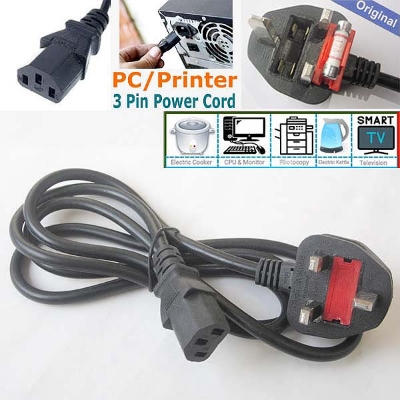 Picture of Computer Desktop Pc Power Supply Cable DC 3 Pin 1.5M Best Quality