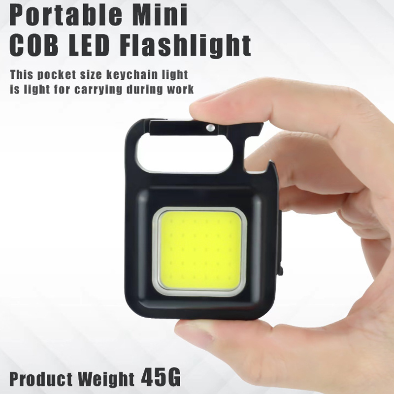 Picture of Multifunctional Mini Glare COB Keychain Light USB Charging Emergency Lamps Strong Magnetic Repair Outdoor Camping Light