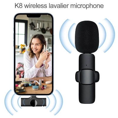 Picture of K8 Wireless Professional Microphone For OTG Type-C Supported Smartphones  Live, Video, Sound Recorded - Wireless Microphone