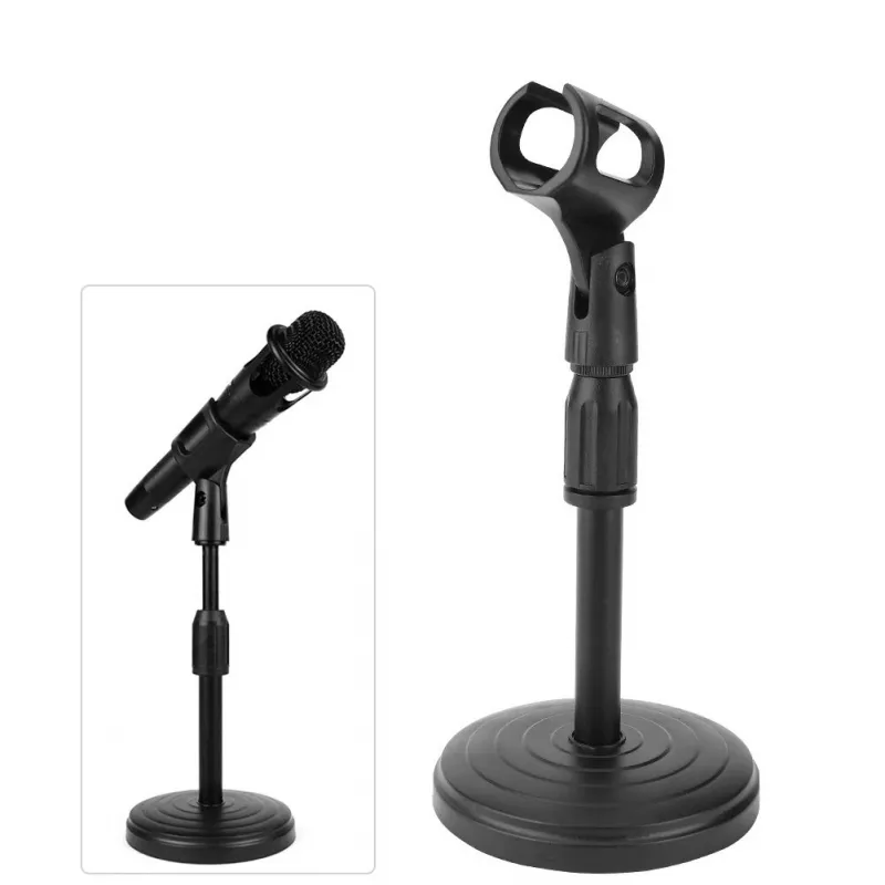 Picture of L4 Table Microphone Stand Universal Adjustable Metal Desktop Tabletop Stand Microphone Mic Holder  - Microphone Stand