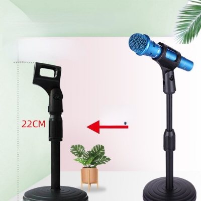 Picture of L4 Table Microphone Stand Universal Adjustable Metal Desktop Tabletop Stand Microphone Mic Holder  - Microphone Stand