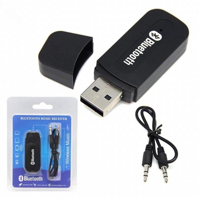 Picture of USB Wireless Bluetooth 3.5mm Jack Stereo Music Receiver Adapter for Car & Speaker