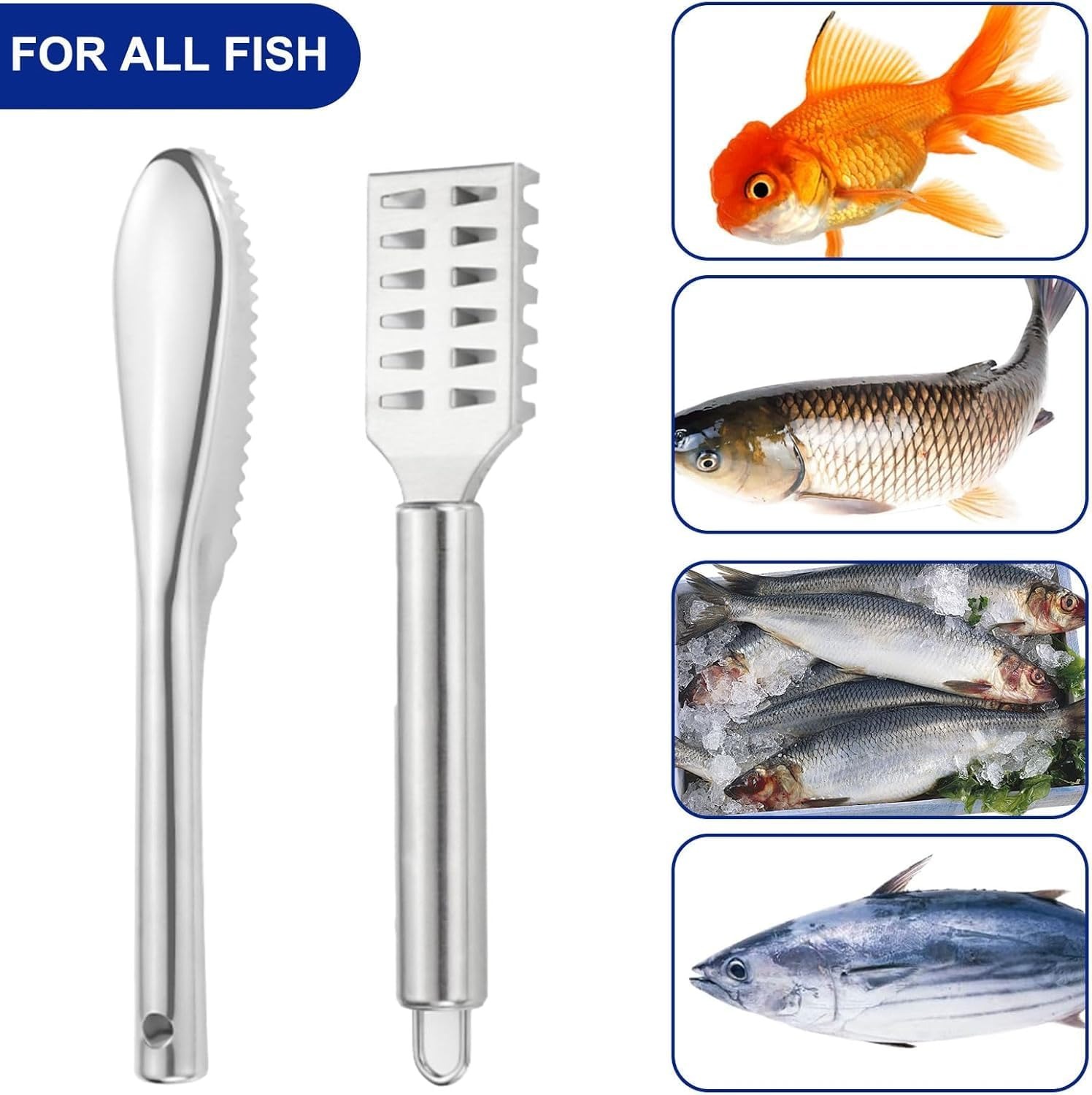 Picture of Stainless Steel Fish Skin Remover Scale Cleaner Scaler Skinner