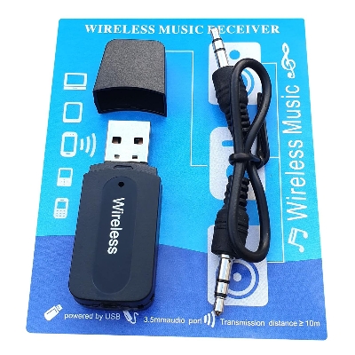Picture of USB Wireless Bluetooth 3.5mm Jack Stereo Music Receiver Adapter for Car & Speaker