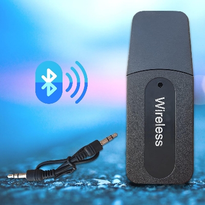 Picture of USB Wireless Bluetooth 3.5mm Jack Stereo Music Receiver Adapter for Car & Speaker