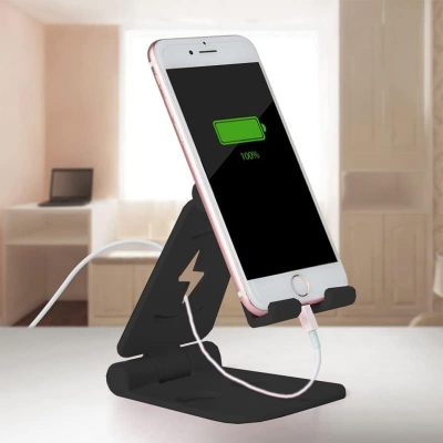 Picture of Universal Folding Bracket Universal Adjustable and Fashionable Mobile Phone Stand Multi-Angle Mobile Phone Holder for Smartphones, Phone, Tablet, Mobile Phone Holder for Desk - Phone Stand