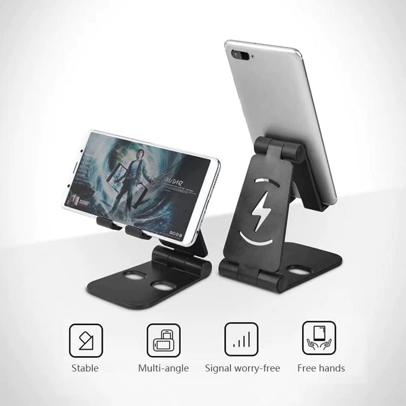 Picture of Universal Folding Bracket Universal Adjustable and Fashionable Mobile Phone Stand Multi-Angle Mobile Phone Holder for Smartphones, Phone, Tablet, Mobile Phone Holder for Desk - Phone Stand