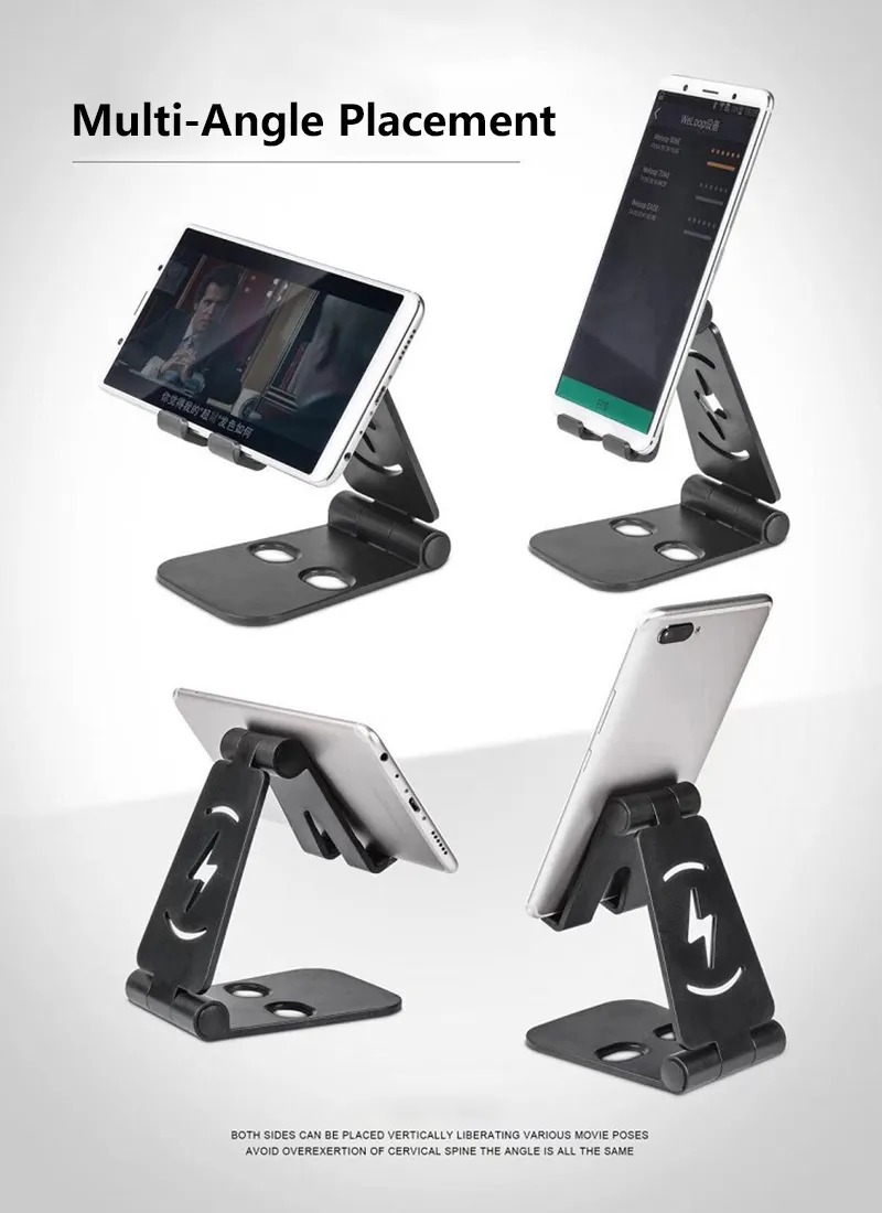 Picture of Universal Folding Bracket Universal Adjustable and Fashionable Mobile Phone Stand Multi-Angle Mobile Phone Holder for Smartphones, Phone, Tablet, Mobile Phone Holder for Desk - Phone Stand