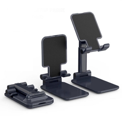 Picture of Mobile Phone Stand Desktop Lazy Bedside Universal Universal Support Stand Foldable and Hoisting Multi Function Telescopic Adjust (Black) Mobile Holder