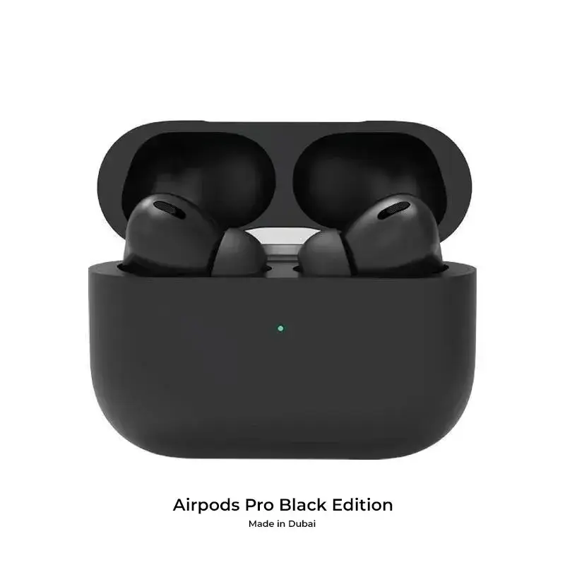 Picture of Apple Airpods Pro Black Edition Made In Dubai With Wireless Charging Case Earbud - Black