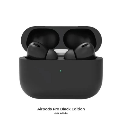 Picture of Apple Airpods Pro Black Edition Made In Dubai With Wireless Charging Case Earbud - Black