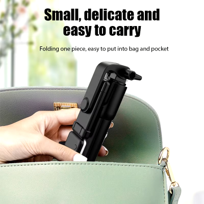 Picture of 4 in 1 Smartphone Tripod + Selfie Stick with LED Fill Light & Wireless Bluetooth-Compatible Mini Tripod Shutter Remote Control Lengthened Tripod