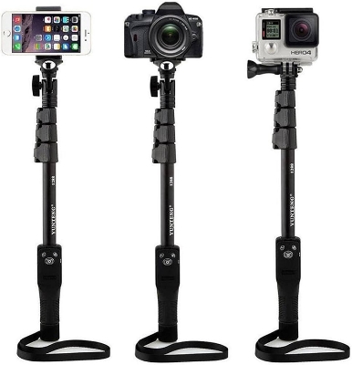 Picture of YT 1288 Bluetooth Monopod Selfie Stick & Tripod for Camera and Smartphone - Black - Mobile Tripod