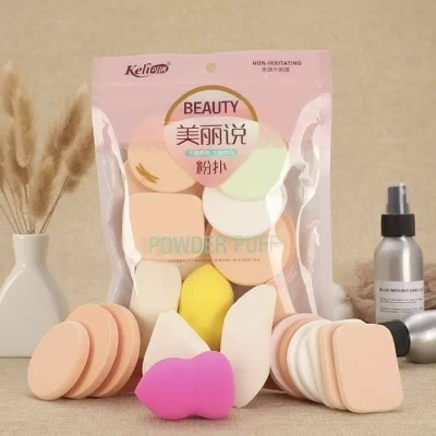 Picture of 13pcs keli Beauty Blender Makeup Sponge Powder Puff set for Powder, Concealer and Foundation Application
