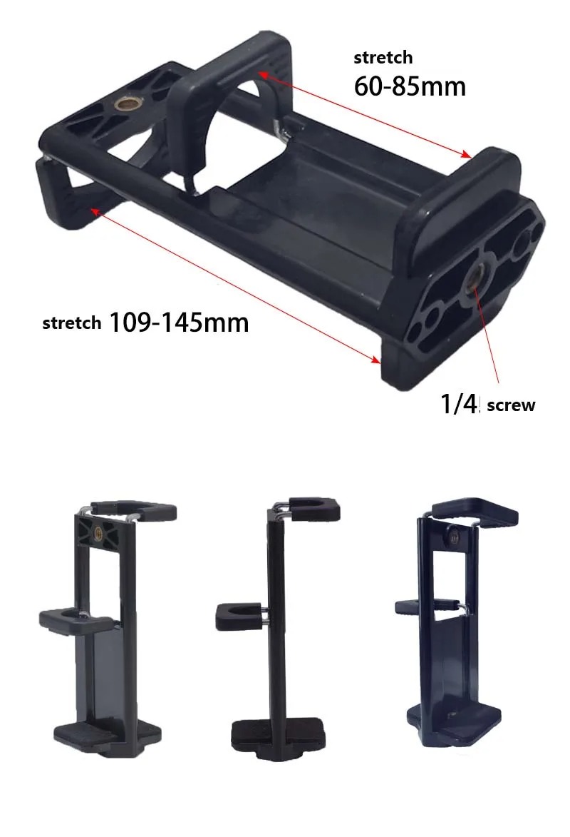 Picture of 2 in 1 Tripod Mount Phone Tablet Holder Clip for Cellphones Clamp Stand for tablet & Smartphone - Tripod Holder