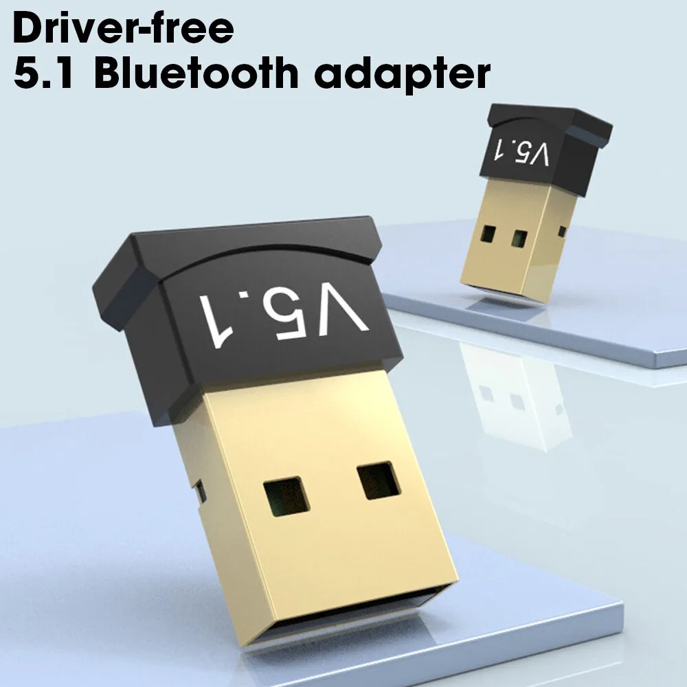 Picture of USB Bluetooth 5.1 Adapter Transmitter Bluetooth Receiver Audio Bluetooth Dongle Wireless USB Adapter for Desktop Computer PC & Laptop