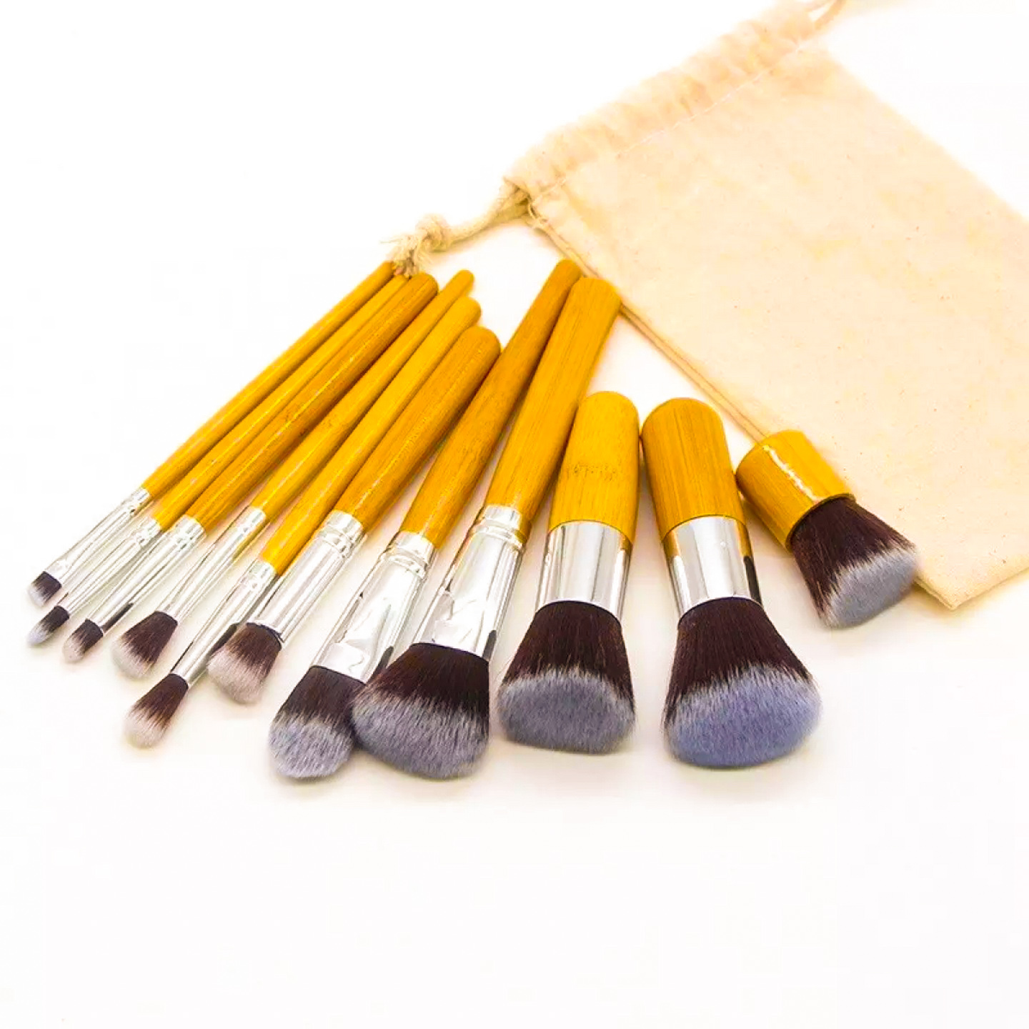 Picture of Bamboo Professional Makeup Brush Set of 11 piece - Bamboo Brush