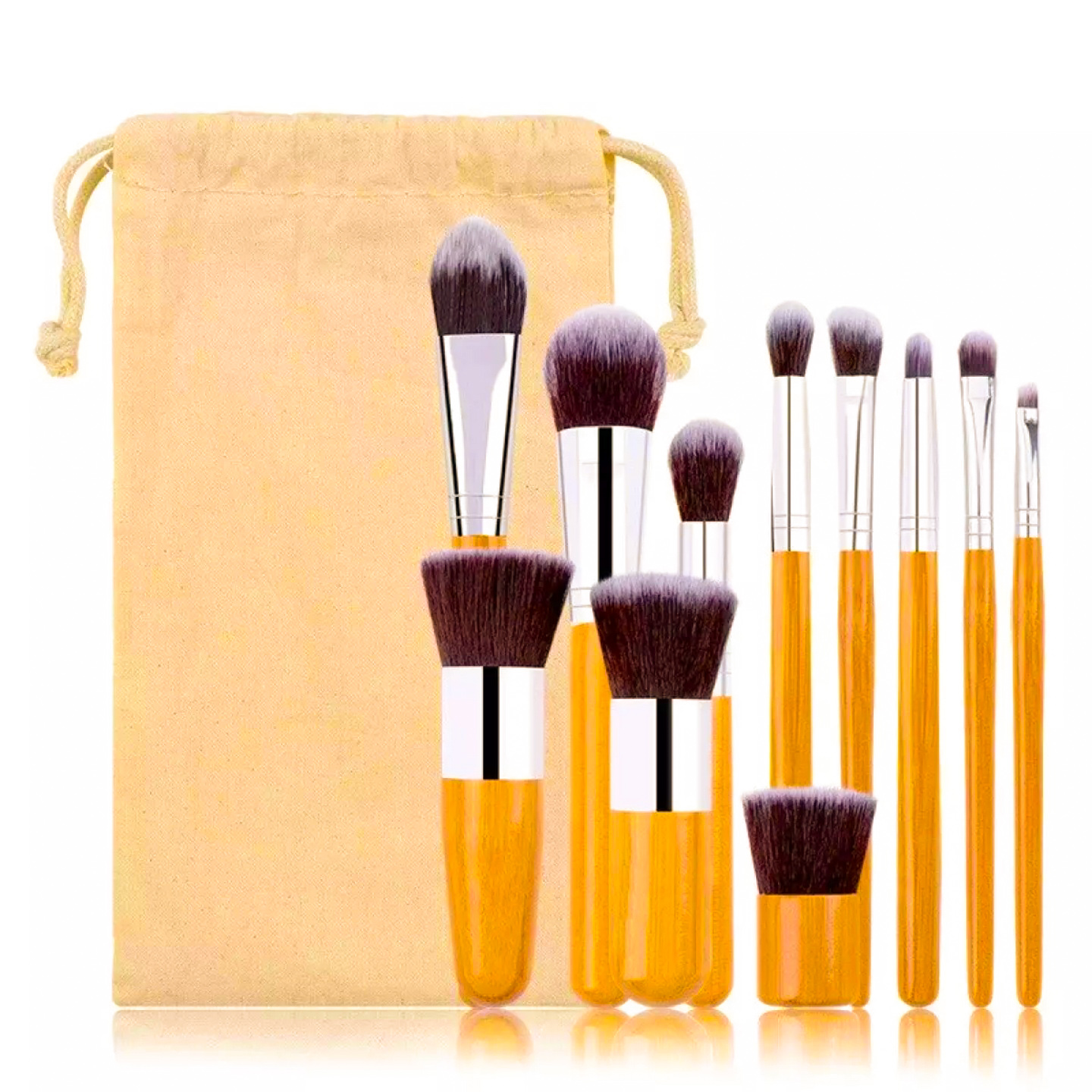 Picture of Bamboo Professional Makeup Brush Set of 11 piece - Bamboo Brush