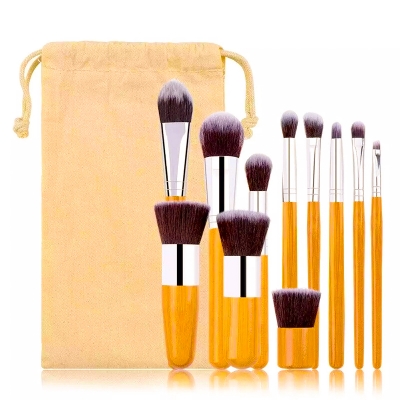 Picture of Bamboo Professional Makeup Brush Set of 11 piece - Bamboo Brush
