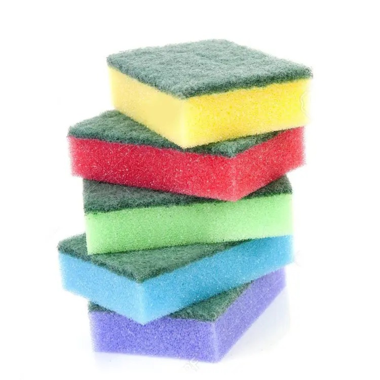 Picture of Double Sided Dish Washing Cleaning Foam and Scrubber Sponge - pack of 4pcs