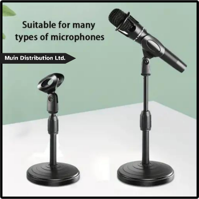 Picture of L4 Desktop Microphone Stand Adjustable Foldable Table Mic Stand with Mic Clip Stand - Mic Holder