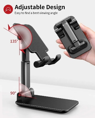 Picture of Mini Foldable & Adjustable Pocket Size Desktop Smarthone Stand Phone Holder - Mobile Stand
