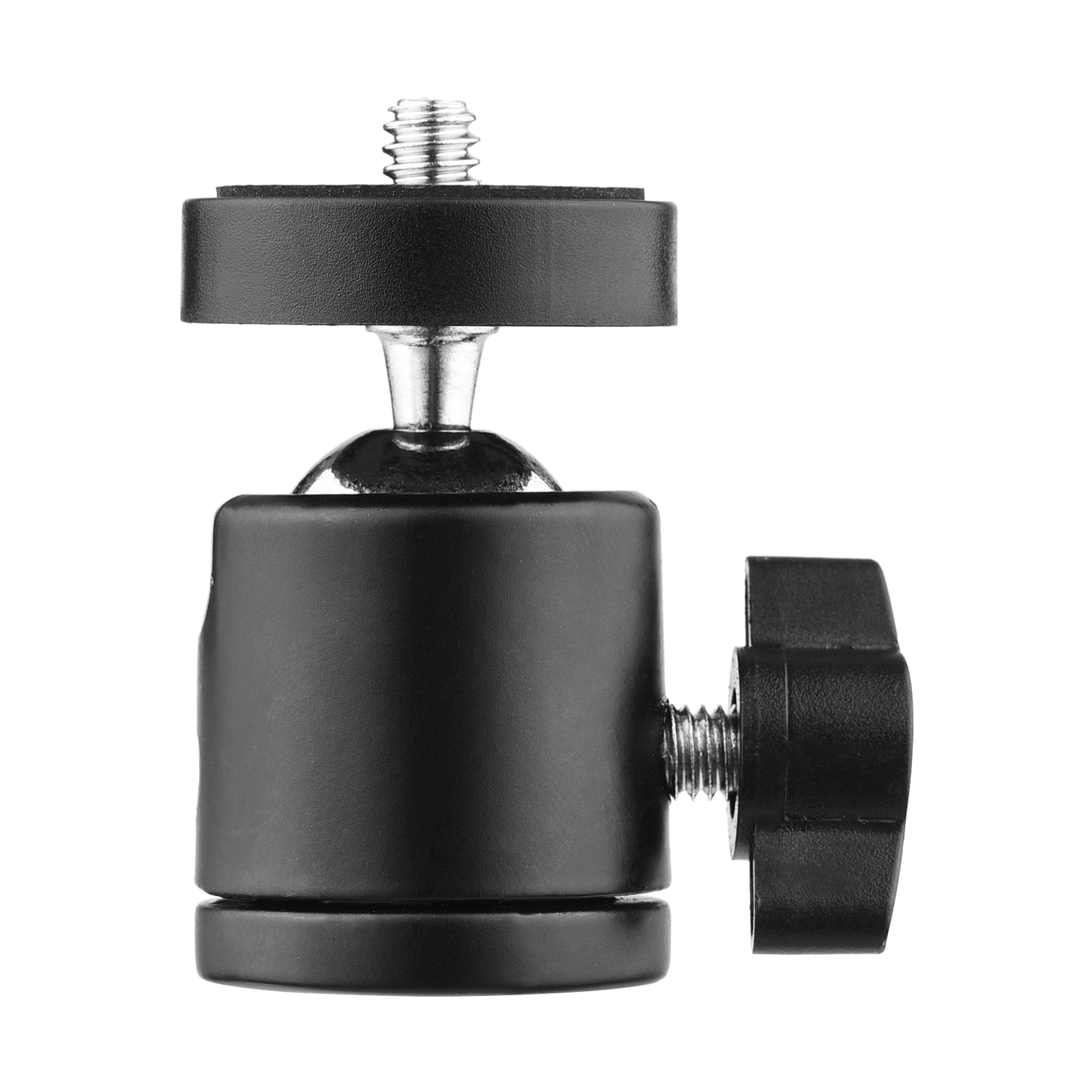 Picture of 1pc Mini Swivel Ball Head Tripod Head 360 Degree Rotating Mount Base Adapter with Universal 1/4 Inch Screw Mounts for DSLR ILDC Camera DV Tripod Monopod Light Stand  -Tripod Head