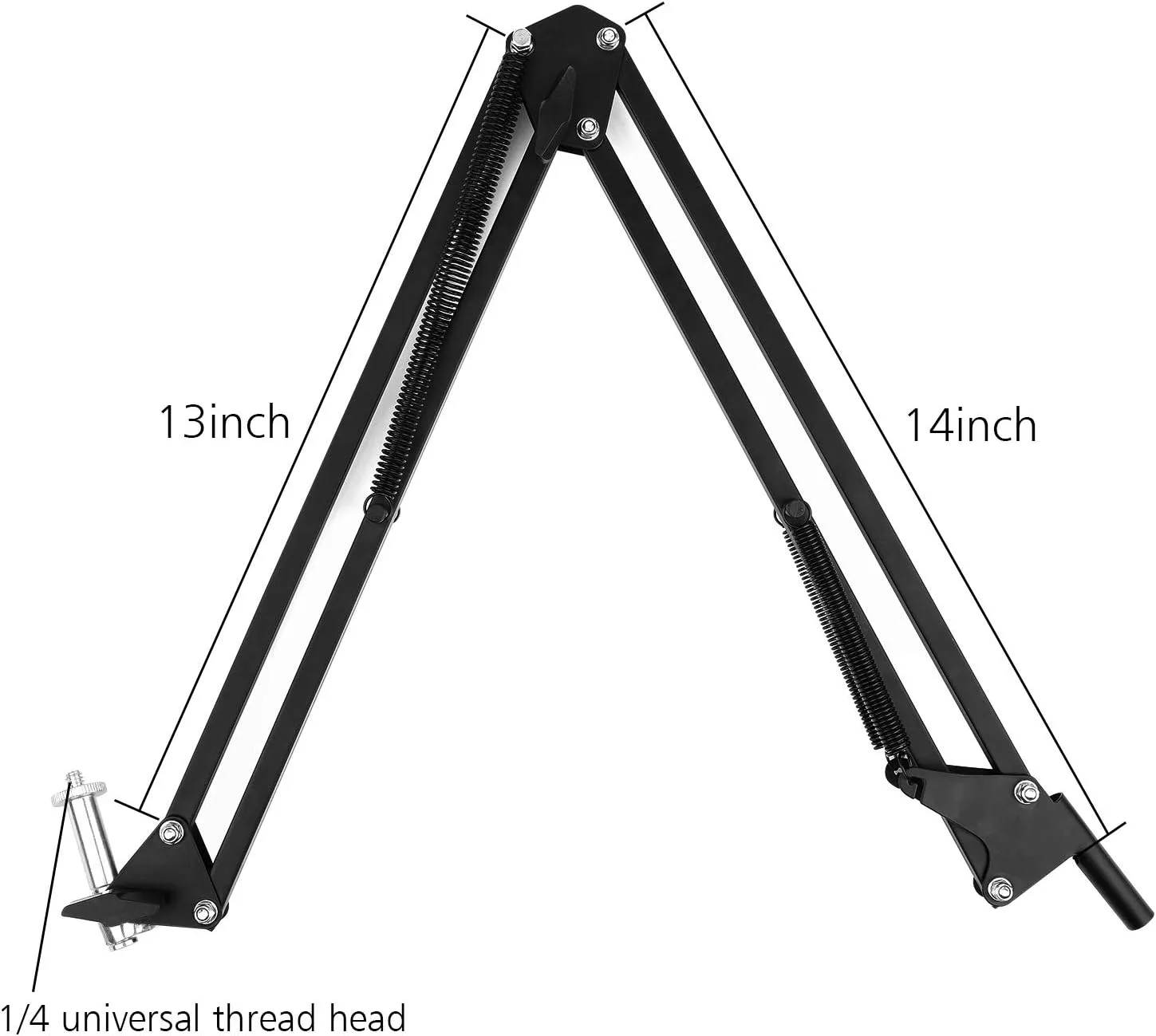 Picture of Overhead Video Stand Phone Holder Articulating Arm Phone Mount Table Top ChromLives Scissor Boom Arm Articulating Phone Stand Tablet Phone Holder for Streaming Phone Baking Crafting