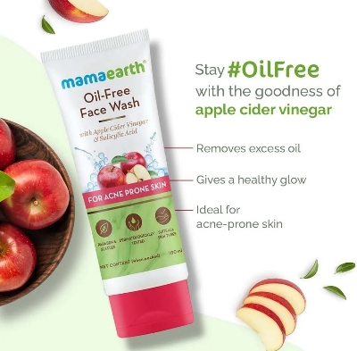 Picture of Mamaearth Oil Free Face Wash For Oily Skin, With Apple Cider Vinegar & Salicylic Acid For Acne-Prone Skin 100 Ml