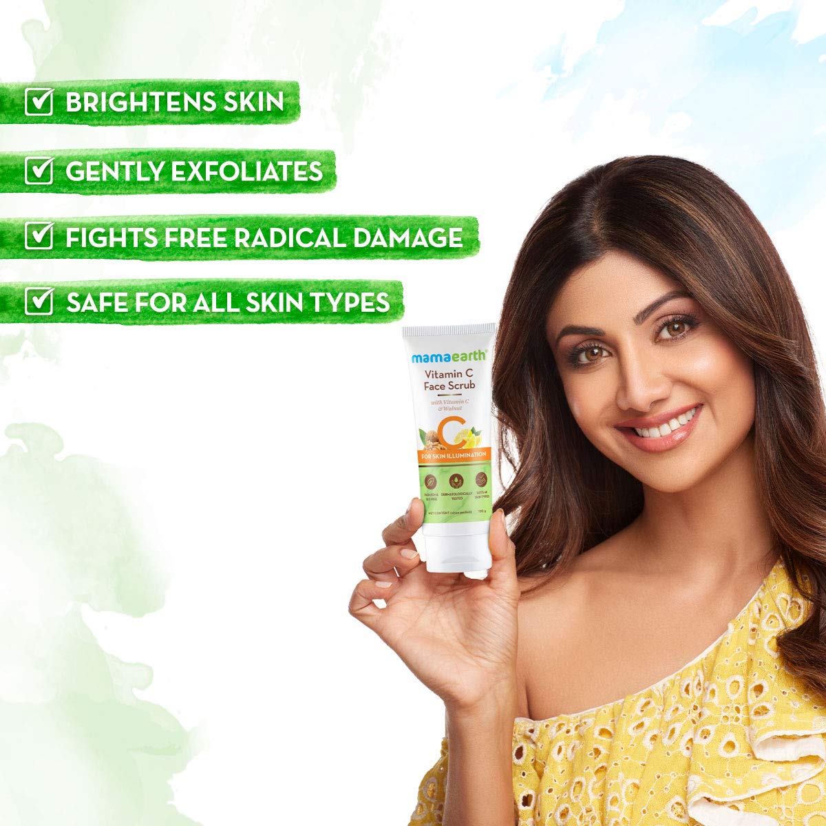 Picture of Mamaearth Vitamin C Face Scrub with Vitamin C & Walnut | Reveals Glowing Skin