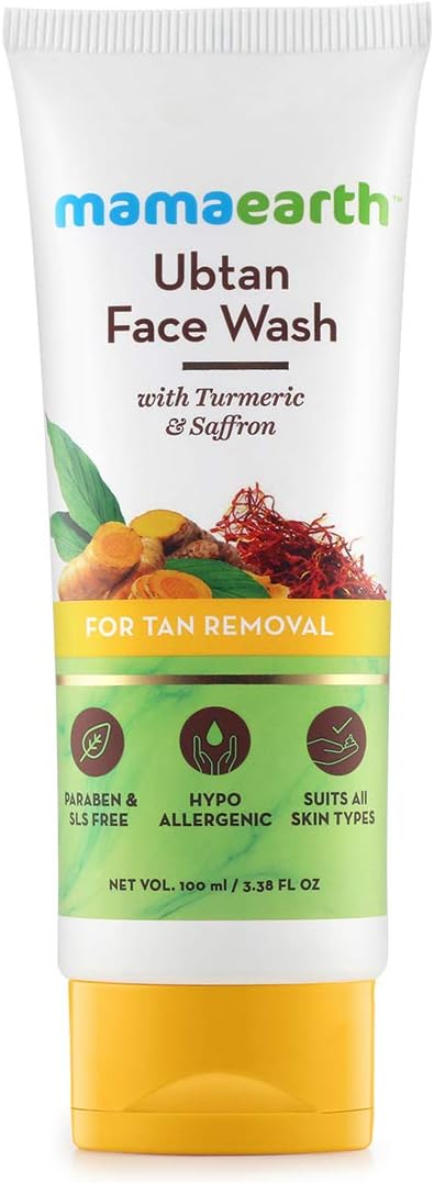 Picture of Mamaearth Tan Removal Ubtan Face Wash with Turmeric & Saffron - 100 ml
