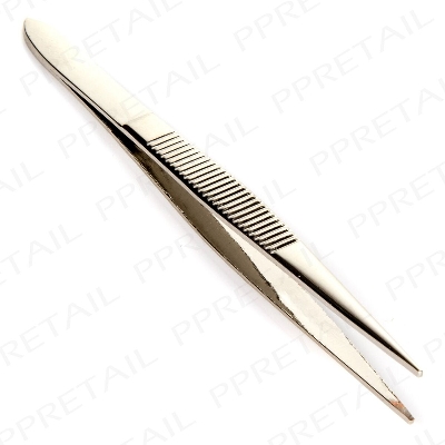 Picture of 9cm Length Stainless Steel Sharp Pointed Tweezer - chimta