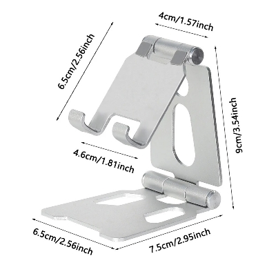 Picture of Phone Holder Stand for iPhone 12 11 Pro Max Xiaomi mi 10 Metal Phone Holder Foldable Mobile Phone Stand Desk For iPhone 7 8 X XS