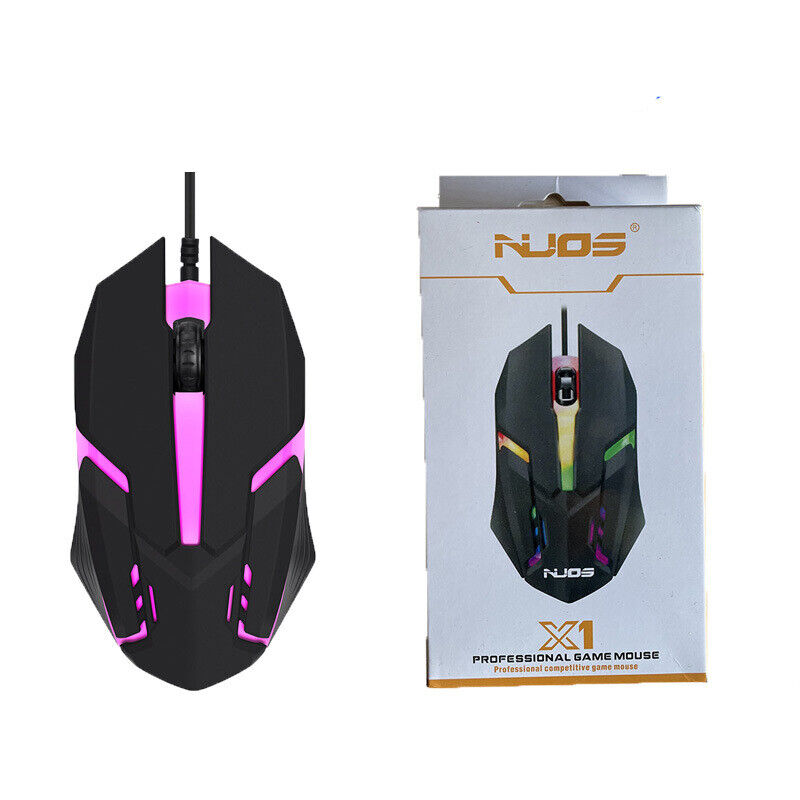 Picture of 1200 DPI X1/M6 RGB 7 Color LED Light Gaming Mouse - Black -with Optical Tracing System and 5 Million Clicks /Transparent Bluetooth Mouse